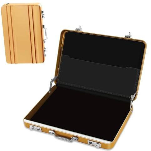 Aatpuss Geldkoffer als Geldgeschenk,Geldgeschenke Verpackung oder für Gutscheine,Geldkoffer Zum Geburtstag,als Hochzeitsgeschenk und Grußkarte (Gold)