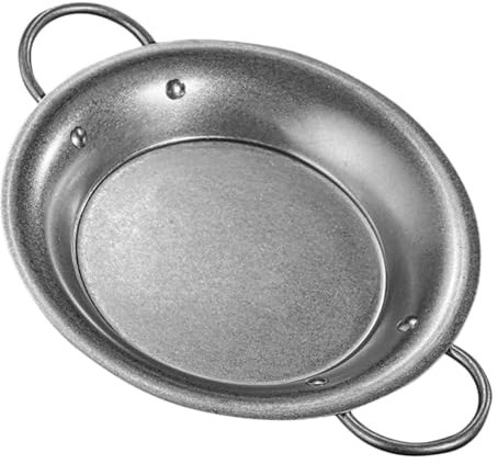 DECHOUS Padella in Acciaio Inossidabile Manico Per Uso Resistente e Facile Da Pulire Per Barbecue e Cottura Mare