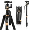 AFAITH Professional Stativ Tragbare Magnesium-Aluminiumlegierung Stativ Monopod & Kugelkopf für SLR-Kamera SLR Kamera Canon Nikon Pentax Sony Tripod Q-555