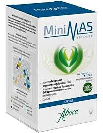 Aboca Minimas Advanced 60 Capsule - Mantiene la Normale Pressione Sanguigna con Olivo. Supporta la Regolare Funzionalità dell’Apparato Cardiovascolare con Biancospino. Con Goji