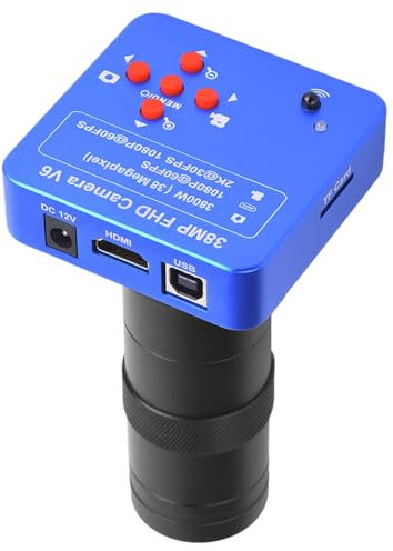 Videocamera per microscopio video industriale HDMI USB con obiettivo 100X Spina UE 110-240V 38MP