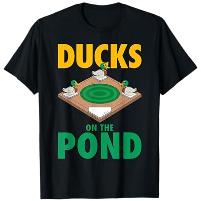Ducks On The Pond | Cute Softball Player Funny Baseball Gift T-Shirt