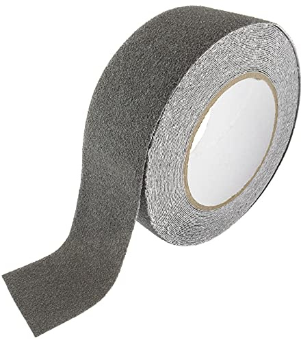 SeKi Halkfritt tejp, halkfri grå, 50 mm x 10 meter, halkfritt säkerhetsband för trappor, steg, kakel, ramper, stege eller golvbeläggning; självhäftande halkskyddsband