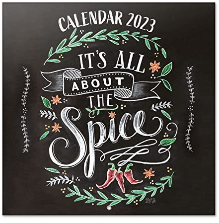 Grupo Erik Lily and Val Recipes Wall Calendar 2023 FSC 12 Month Planner Square, Family Planner, Kitchen Calendar 2023, + 4 Bonus Months, 12' x 12'