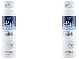 Felce Azzurra - Klassisches Lufterfrischer mit IdraTalk Formel, Wirksamkeit 48 Stunden, fleckenfrei - 150 ml (Packung mit 2)