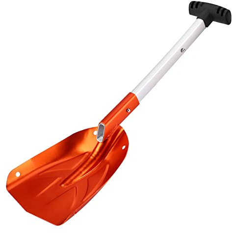 Pelle à Neige Télescopique en Alliage D'aluminium, Pelle Pliable Portable pour Camping d'hiver, Allée, Voiture, Jardin d'urgence, Orange Vif