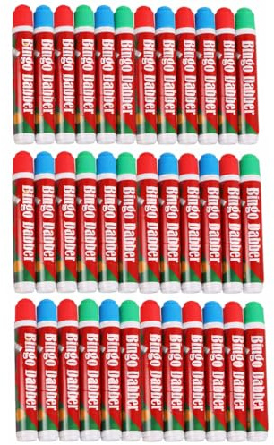 Sixstore Set di 36 pennarelli per bingo dabber, non gocciolano, per giocare a bingo, biglietti e volantini
