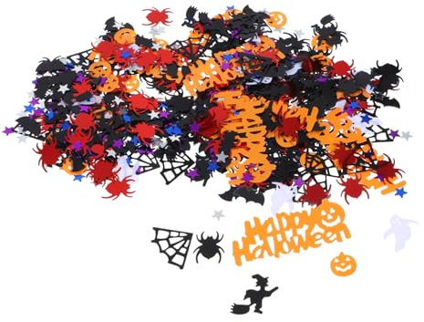 Zerodeko 60g Halloween Bridal Shower Decorations Sequin Confetti Sprinkles Bats Spider Pumpkin Table Scatter