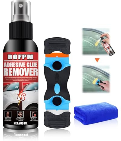 Sticky Label Remover, Grease Removal, Label Remover Spray, Adhesive Remover, Sticky Stuff Remover, Sticker Remover for Remover Adhesive Labels and Adhesive from Various Surfaces - Lemon Flavour 200ml