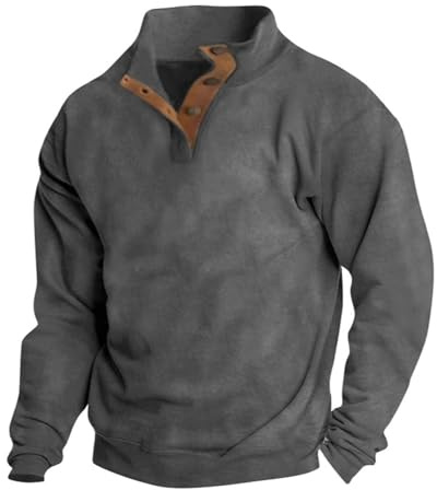 Generisk herr och vinter långärmad tröja ledig långärmad topp utan huva herr sweatshirt herr walk