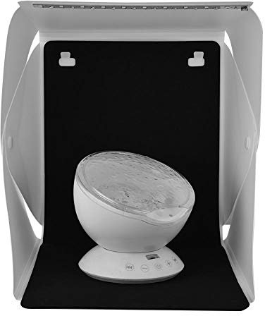 Diyeeni Fotobox, Faltbare Fotostudio-Box, Mini-Fotostudio-Lichtbox mit LED-Licht und farbigen Kulissen, tragbares Fotostudio-Schießzelt für die Produktanzeige