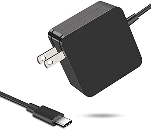 65W USB C Power Adapter, Fiattigear Type C Power PD Wall Fast Charger Compatible with Mac Book Pro, Dell Latitude, Lenovo, Huawei Matebook, HP Spectre, Acer Chromebook and Any Laptops or Smart Phones1