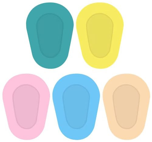 100PCS/5 Colors Colorful Adhesive Eye Patches Pad Bandages Breathable Lazy Eye Patches for Kids and Adults