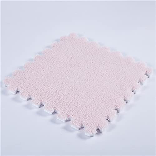 80 Stück Ineinandergreifende Schaumstoff-Teppichfliesen, Quadrate, Plüschmatte, Unterstützung Für Den Gebrauch Im Klassenzimmer, Schutz- Und Polsterboden(Color:Light Rosa)