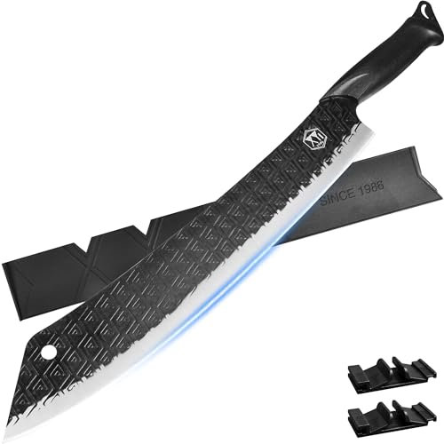 XYJ Set di coltelli da cucina giapponesi professionali, coltello da cucina, coltello da campeggio con copertura, coltello da macellaio carving brisket, Full Tang