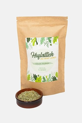 IGART FOOD & WOOD Hästhovsblad Torkade Blad Folium Farfarae Naturliga Örter för Te och Infusion Traditionell Kulinarisk Ingrediens Premiumkvalitet Handförpackad Återförslutningsbar Påse, 100g