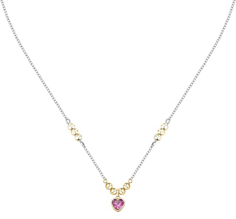 Morellato Collana Donna in Acciaio con Cuore, Regalo Amica, Collezione TALISMANI Emily in Paris