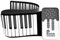 Abbdbd 49 Keys Flexible Roll Up Piano Digital Electric Folding Keyboard Piano Usb Input Midi Out Soft Silicone Piano for Beginners