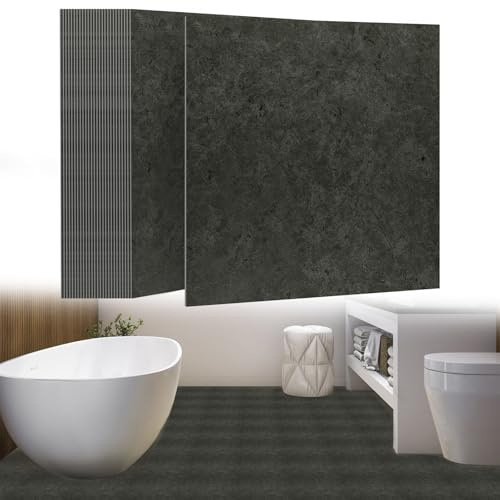 UISEBRT - Självhäftande golvplattor, 27 stycken 2,51 m², PVC-golvbeläggning, självhäftande vinylgolvbeläggning, för kök, badrum, hall, vardagsrum, 30 × 30 cm 【Modell H】