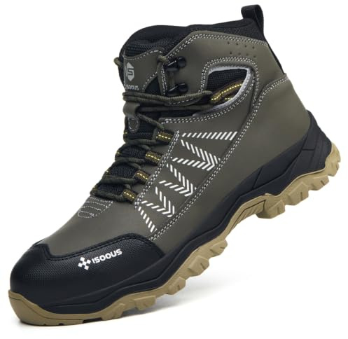 Zapatos de Seguridad para Hombre Botas de Seguridad Mujer Ligero Botas de Trabajo con Punta de Acero Antideslizante