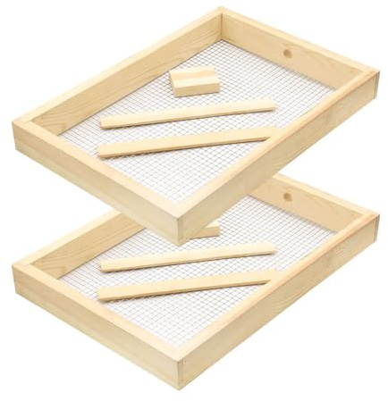 Bee Candy Board Feeder,2 Pack 10 Frame Candy Board,Honey Bee Hive Candy Board,Winter Bee Candy Board for Beehive,Winter Beekeeping Supplies