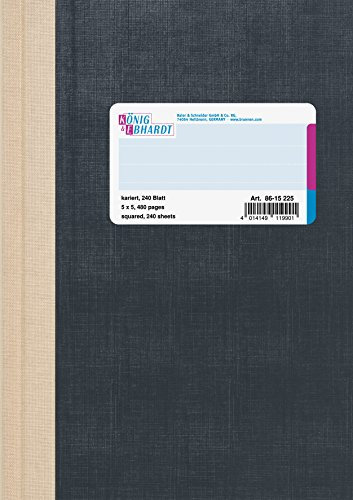 König & Ebhardt König und Ebhardt König & Ebhardt 8615225 Geschäftsbuch (A5 kariert 80g/m², 240 Blatt Fadenheftung)