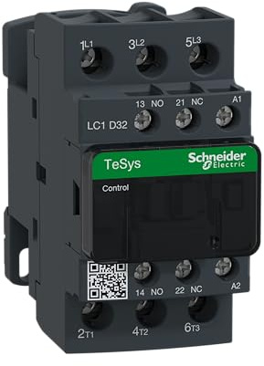 Schneider Electric TeSys Deca contactor,3P(3NO),AC-3/AC-3e,=440V 32A,120V AC coil,LC1D32G7