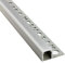 T77 LED Alu Fliesenprofil 12mm silber 1m milky