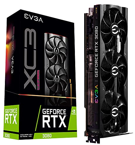 EVGA 10G-P5-3885-KR GeForce RTX 3080 XC3 ULTRA GAMING, 10GB GDDR6X, iCX3 Cooling, ARGB LED, Metal Backplate (Renewed)