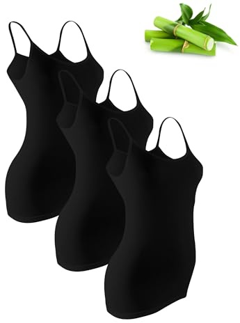 Basic Treasure Lot de 3 Débardeurs Femme, Bambou