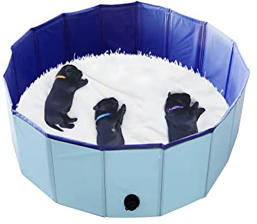 Artilife Foldable Whelping Box Dogs&Puppies, Easy Clean No Assembly Pool