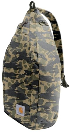 Carhartt Bag, Sling Crossbody ryggsäck med sidofrigörande spänne och surfplatta ärm halsduk ryggsäck blandad, Ryggsäck med axelrem (blind ankkamouflage), Taille unique