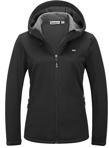 33,000ft Damen Softshelljacke Fleece Gefütterte Funktionsjacke