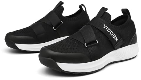 Vicogn Mens Womens Indoor Cycling Shoes Compatible with SPD System Pedal, Outdoor Walkable Bike Shoes with SPD Cleats Included (Black,US 9.5) 43