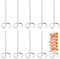 CATOR 10 brochetas de metal de acero inoxidable para barbacoa, soporte vertical, pinchos reutilizables para freidora de aire, brochetas de pie, accesorios para barbacoa