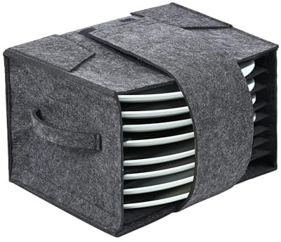 Ceeyoll Porta Piatti Da Campeggio In Feltro,Contenitori per Stoviglie e Piatti, Organizer Camper,Organizzatore Piatti Accessori,Portapiatti in Feltro con 8 Scomparti,per Cassetto, Camper, Scaffale.