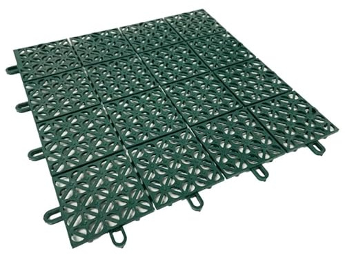 Ezooza MultiFlex Piastrelle Drenanti 30x30 cm Set 22 Pezzi per Esterni 2 m² Verde