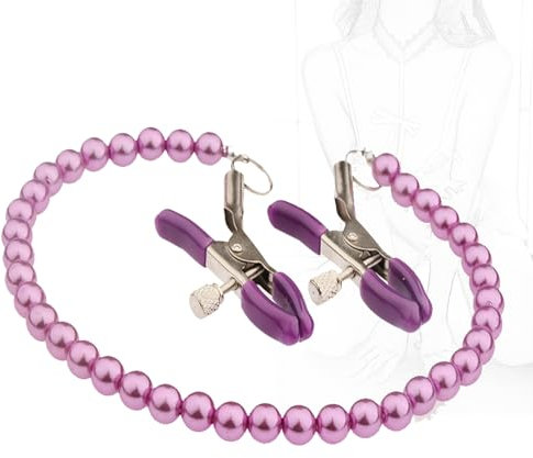 TRQOYTU Morsetti Per Capezzoli Con Catena Di Perle Morsetti Per Il Seno Bondage Morsetti Per Capezzoli Sessuali Catena Per Capezzoli Erotica Per Capezzoli Stimolazione Dei Capezzoli Gioielli