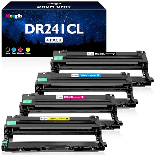 Meagiis DR-241CL Unità del tamburo Compatibile per Brother DR241 DR241CL tamburo per Brother DCP-9020CDW DCP-9015CDW DCP-9022CDW HL-3140CW HL-3150CDW HL-3170CDW MFC-9140CDN MFC-9330CDW (4 Pacchetto)