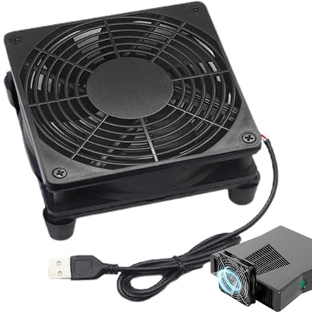 Fläkt för routerkylning – USB-fläkt, tyst kylare | Bärbar DC 5 V kylfläktar med högt luftflöde och design med låg ljudnivå, 120 mm/240 mm justerbar storlek, lämplig för bärbara datorer, TV-lådor