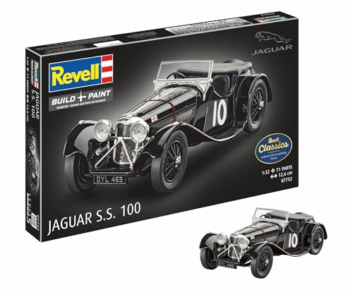 Revell 07752 Jaguar SS 100 1:32 Scale - Unbuilt/Unpainted Plastic Model Kit