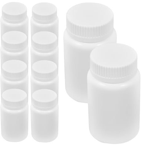 UPKOCH 20 Bottiglie Vuote per Medicinali da 100 Ml con Tappo a Vite e Sigillo in Alluminio Contenitori Portapillole in Polietilene ad Alta Densità per Conservazione Farmaci e