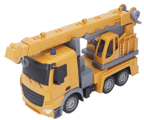 Qudinip Giocattolo per Camion con Gru a Torre Telecomandato, Modello di Ascensore Tecnico Interattivo con Braccio Rotante per Bambini