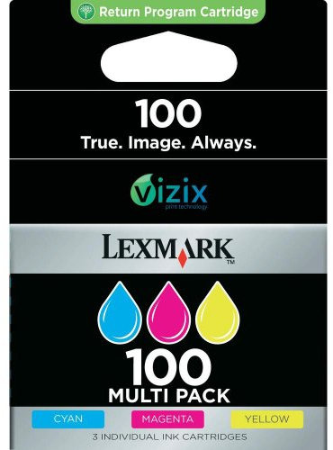 Lexmark 14N0849 100 Tintenpatronen dreifarbig 3er-Pack