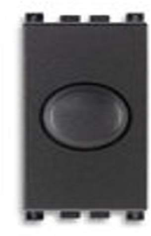 Vimar 19150 Arké Dimmer 230 V~ 50-60 Hz per lampade ad incandescenza 100-500 W, comando e regolazione con potenziometro rotativo, individuazione al buio, grigio