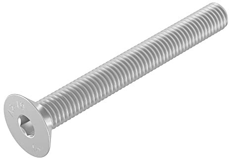 Vis à tête fraisée SECCARO M5 x 45 mm, acier inoxydable V2A VA A2, DIN 7991 / ISO 10642, emboîture hexagonale, 20 pièces