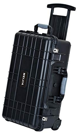 MEIJIA valise boîtier rigide pour caméra,Housses pour appareils photo compacts, IP67 étanche à l'eau et à la poussière, avec insert en mousse personnalisable, noir, 9,17 x 7,56 x 4,33