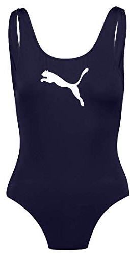 PUMA Women's Swimsuit Bañador de una Pieza, Marina, S para Mujer
