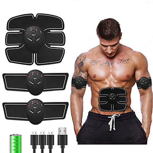 EMS Stimulateur Musculaire sans Fil Ceinture de Tonification Abdominale Toner Musculaire Corps Muscle Fitness Formateur pour Abdomen Bras Jambe Unisexe