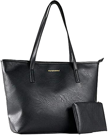 Montana West Tote Bags Large Leather Purses and Handbags for Women Top Handle Shoulder Satchel Hobo Bags MWC-028BK